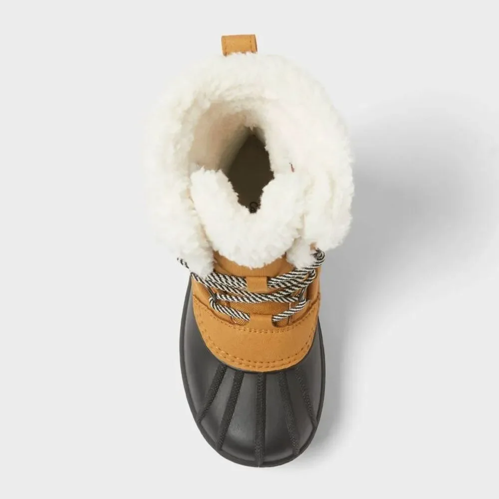Kids' Kit Easy-On Winter Boots - Cat & Jack Cognac 5
